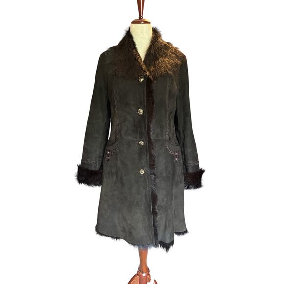 Amara Rosa Jackets & Blazers - Amara Rosa Y2K  Leather Penny Lane Revival Coat Boho Glam Medium